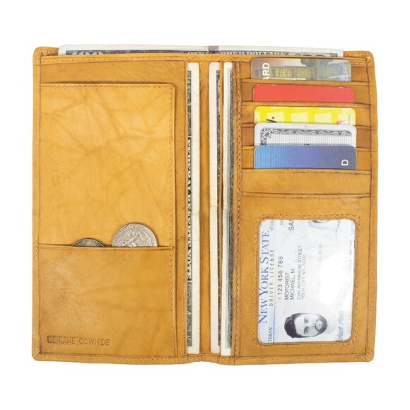 Genuine Leather Checkbook Cover for Unisex - Picture 1 of 8